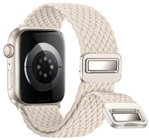 AidorMax Compatibile con Cinturino Apple Watch 42mm 41mm 40mm per Uomo Donna - Cinturini Intrecciato con Chiusura Magnetica Regolabile per Series 10 9 8 7 6 5 4 SE (Galassia)