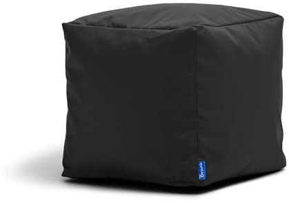 Bruni Sitzwürfel Cubo in Schwarz – 40x40x40 cm Sitzhocker aus Deutschland, Indoor- & Outdoor-Sitzcube, Fußhocker und Bodenkissen