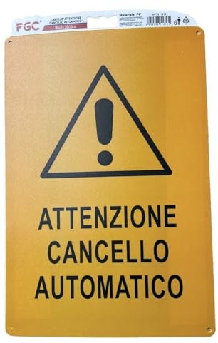 Cartelli Video Sorveglianza WiFI Cancello automatico con Autoadesivo 20 cm x 30 cm Proprietà Privata Cartello Vendesi Affittasi (Cancello automatico)
