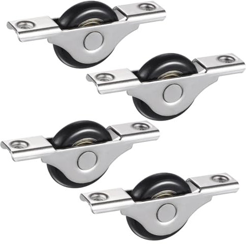 jojofuny Lot De 2 Rouleaux De Porte Coulissante Polyvalents Installation Facile Pour Portes Darmoires Et De Placards 4 Pièces X 2