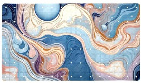 Art Whirl Marble rutschfeste PVC-Badematte für Badewanne, weiche und bequeme rutschfeste Duschmatte, ideales Badezimmer-Zubehör für Sicherheit und Entspannung