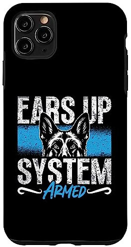iPhone 11 Pro Max Ears Up System Armed Shepherd Dad Canine German Shepherd Case