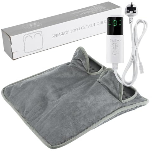 Foot Warmer,9 Temperature Settings,4 Timers,Machine Electric Foot Warmer,Feet Warmers,Suitable for Both Men and Women,Soft Plush Micro-Mink Fabric, Foot,Back,Lumbar and Full Body Heating Pads