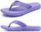 KuaiLu Infradito Donna Estive Comode Pelle Cuoio Ortopediche Supporto Arco Plantare Flip Flop Doccia Spiaggia Piscina Aperte Mare Leggere Eleganti Ciabatte Antiscivolo Gomma Sandali Viola Solido 39