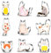 9 Piezas Juego de Galletas Gato Acero Inoxidable, Acero Inoxidable Cookie Cutters Molde, Moldes para Galletas Gato, Moldes Galletas Pascua para Tartas,Bizcochos y Donuts,Fondant,Pastel