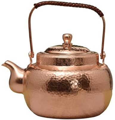 GDBZS 18 * 20 CM 1700 ML Modello Hammer Fatto A Mano in Rame Bollitore per Il tè Piano Cottura Teiera Fornello in Rame Teiera Turca Teiera Pura per Piano Cottura