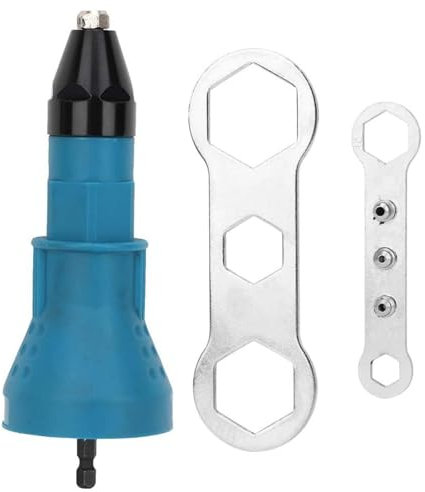Rivettatrice elettrica Testa di conversione per rivetti a estrazione del nucleo Trapano ricaricabile pneumatico Trapano a mano nella rivettatrice in pochi secondi Rivettatrice con chiave esagonale 4