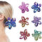 MHwan Pinza Pelo Flor, 6 Piezas Nuevas Horquillas de Alta Gama con Flores Huecas Degradadas, Antideslizantes, Adecuadas para La Playa y Pinzas para el Cabello Exquisitas Para el Uso Diario