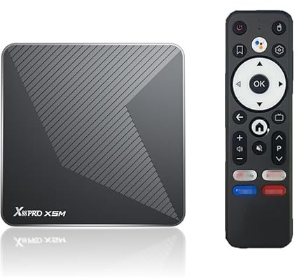 Android 14.0 Box, X88 Pro X5M S905X5M, quattro core, 64 bit, Arm Cortex-A53, compatibile con 4K, 2,4/5,0 GHz, Wi-Fi, Bluetooth 4.0, 100/1000 M, HDMI 2.0, H.265.,2 GB+16 GB
