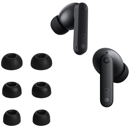 kwmobile 6X Silikonaufsätze für CMF by Nothing Buds Pro 2 - Ersatz Ohrstöpsel in 3 Größen - Ear Tips für In-Ear Kopfhörer - Zubehör Ersatzpolster in Schwarz