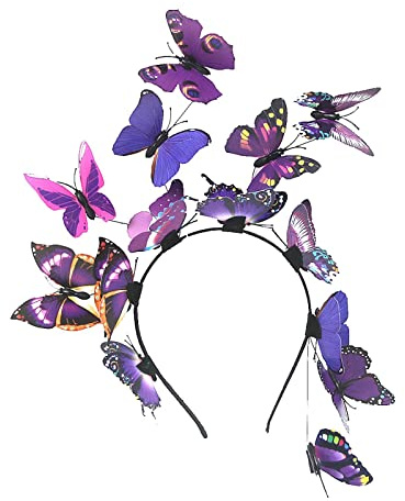 Schmetterling Haarreif, Schmetterling Kopfschmuck, Schmetterlings-Fascinator Stirnbänder, Schmetterlinge Haarschmuck für Schmetterlings Karneval Kostüm Braut Schmetterlinge Stirnband, Faschingskostüme