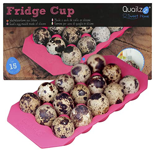 Quailzz Fridge Cup, Wachteleierschale - Farbe: Raspberry - Eierhalter Kühlschrank - Silikon abwaschbar wiederverwendbar