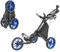 CaddyTek EZ Tour Quickfold Deluxe 3-Rad Golftrolley Golfcaddy komplett mit Kühltasche - Modell 2020 (schwarz-blau)