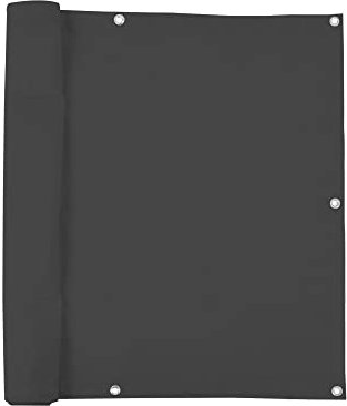 jarolift Balkonbespannung Basic, Balkon Sichtschutz Windschutz Sonnenschutz Balkon-Verkleidung, Wasserdicht, 600 x 90 cm, (24 Ösen) Anthrazit