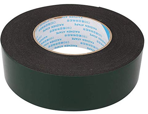 Walfront Doppelseitiges Schaumstoff-Klebeband selbstklebend Superstark Wasserfest Schwarz 40 mm × 10 m