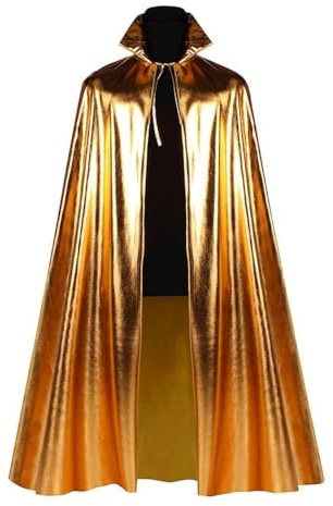 Horror-Shop Eleganter Umhang in Metallic-Gold