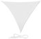 Relaxdays Toldo Vela Triangular, Impermeable, Protección Rayos UV, con Cuerdas para tensar, 3x3x3 m, Blanco