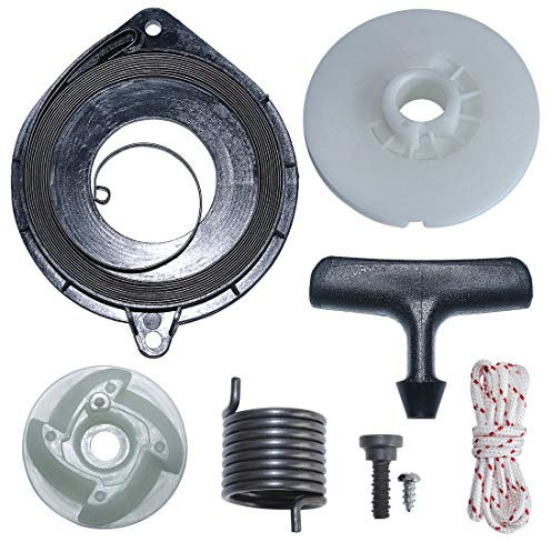AUMEL Démarreur à recul Kit de corde à ressort de poulie pour Husqvarna 435 440 Remplacement de la tronçonneuse # 540057502