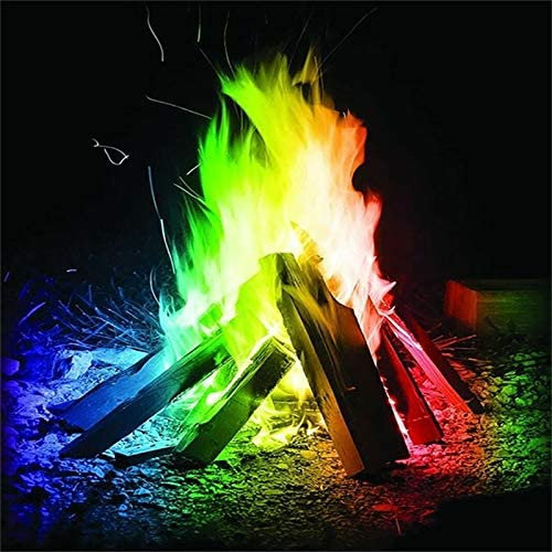 goodjinHH 01 5Pcs Beutel für buntes Feuer Magic Fire Pulver 10 Gramm Feuerpulver für Feuerstellen, Kamin, Ofen, Lagerfeuer oder für Outdoor-Events (5, mehrfarbig)