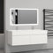 AICA sanitaire Ensemble de Meuble de Salle de Bain Blanc 120cm+Vasque+Miroir-Armoire de Rangement-Meubles-lavabos