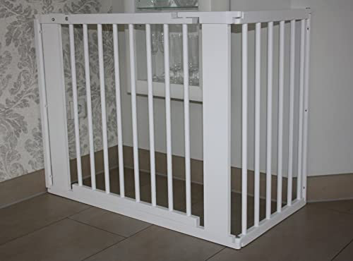 Schutzgitter Absperrgitter Türgitter Treppenschutzgitter V 117 bis 363 cm Weiss (139cm)