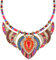 Yaomiao Tribal Perlen Halsband Boho Choker Bunte Böhmische Halskette Festival Kostüm Ethnischer Modeschmuck für Damen Klobige Anhänger Vintage Statement Halskette für Sommer Strand