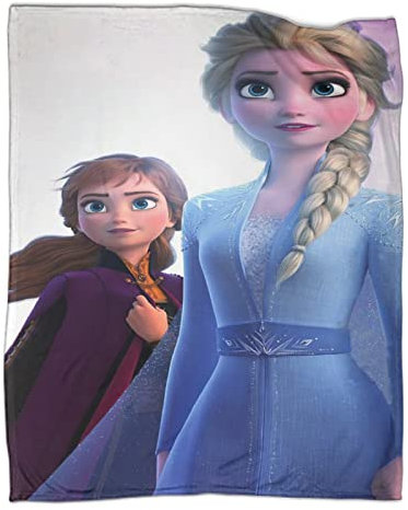 ELSA & Anna Decke Kuscheldecken Gefrorene ELSA Couchdecke, Warme Super Weiche Decke, Schlafdecke Tagesdecke Für Kinder Teens Erwachsene Flauschige Plüsch 50x60inch(127x152cm)