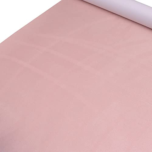 Panngu Mikrofaserstoff Selbstklebend Geeignet für Cockpit Interieur Stretch Dehnbar Folie, Premium Samtige Wildlederimitat für Schmuck-Schublade/Bodenfolie (Rosa 100cm x 145cm)