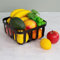 Carousel Home Modern Black Metal Fruit Bowl | Square Fruit Bowl Wire Fruit Basket | Fruit & Vegetable Kitchen Storage Basket