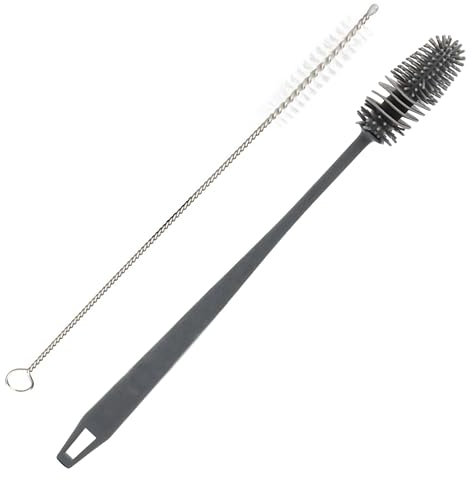 OWLBOOK Flaschenbürste für Trinkflaschen Flaschenbürste Silikon Spülbürste für Glasflaschen und Trinkflaschen Flaschenbürste dünn Flaschenbürste Baby Spülbürste Flaschenbürste lang