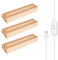 LED Sockel für Acrylglas, 3 Stück LED Lichtsockel USB aus Holz, Rechteck Beleuchtet Display Ständer, LED Leuchten Display Base Holzsockel Leuchtsockel für Acrylplatte Kristalle Glasplatte Ornament