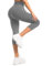 Sanpetix Capri Leggings Damen mit Taschen, Sport Leggings Damen 3/4 mit Taschen für Yoga Grau 1 Pack XXL