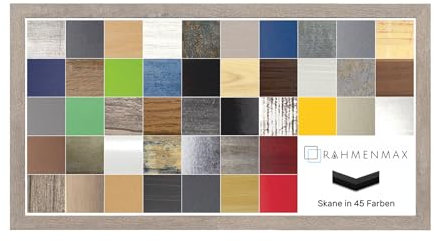 RahmenMax Skane Bilderrahmen Posterrahmen Puzzlerahmen 40x100 cm Apfel Apfelbaum Dekor 100x40 cm mit weisser Rückwand und klarem Acrylglas