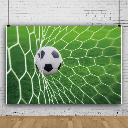 Mateju Party Dekoration, Fußball Drucken Fotoleinwand Hintergrund, Vinyl Geburtstag Fotohintergrund Tuch, Poster Foto Stand Hintergrund, Geburtstagsdeko (120x80 cm,Fußball 3)