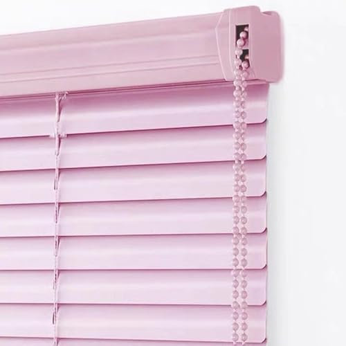 CuKLARYi Rosa Aluminium-Metall-Jalousien, 25-mm-Lamellenjalousien for das Heimbüro, Verdunkelungsjalousien, Sichtschutz, Sonnenschutz, Wand- und Deckenmontage, individuell(60cm x 120cm(24in x 47in)