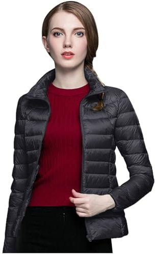TYUIOP Giacca Aviatore Donna Piumino 100 Grammi Elegante Fucsia Giubbotto Catarifrangente Bicicletta Da Lavoro Parka Invernale