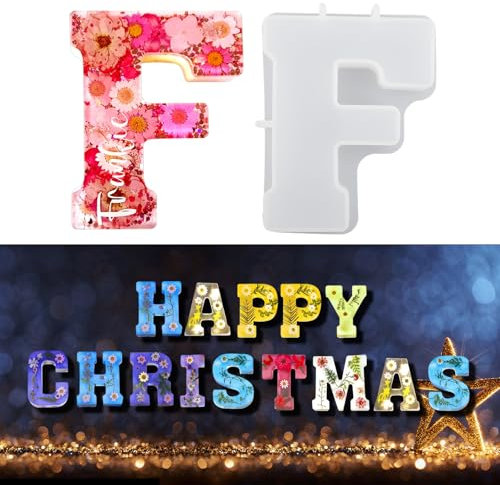 EPODA Silikonform Buchstaben Groß, 6 Zoll - Flexibles, wiederverwendbares Silikon für Epoxidharz, Gips, Beton & mehr