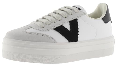 victoria Basket Barcelona Ciclista Efecto Piel & Plataforma & Piezas Color & Serraje 1092173 para Mujer Negro 38