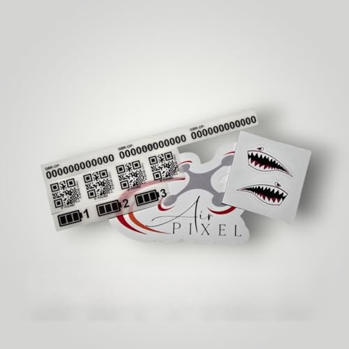 NEO 1 and 2 Laminated UK Drone Operator ID Stickers - Operator ID - QR Code (Phone Number) - Battery 1,2,3.