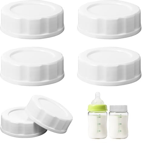 ShinherYee Biberon MAM 6 à 18 mois : Ensemble de 6 bouchons de voyage en silicone blanc, anti-fuite et facile à nettoyer