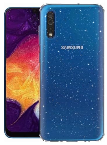 Kaywzo Hülle für Samsung Galaxy A50/A50S/A30S,Transparent TPU Funkelndes Blinken Handyhülle mit Kameraschutz,Glitzer Frau Mädchen Stoßfester Schutzhülle Silikon Cover Case