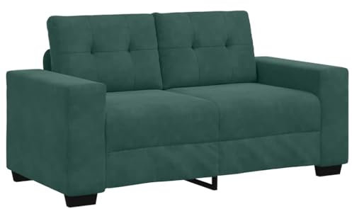 vidaXL Zweisitzer-Sofa Dunkelgrün 120 cm Samt