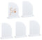 MAYJOYDIY 5 paquet de Panneau Demi Arche en Acrylique Blanc avec Support Marque Place Support de Numéro de Table pour Signalisation de Numéros de Table de Mariage Fêtes D'Anniversaire Activités