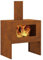 vidaXL Feuerstelle mit Rauchabzug 60x40x96 cm Cortenstahl