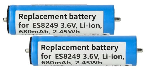 vhbw 2X Akku kompatibel mit Panasonic ER-DGP86, ER-DGP84, ER-DGP80, ER-DGP90, ER-DGP82 Rasierer (680 mAh, 3,6 V, Li-Ion)