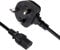 3 Pin Mains Power Lead 3 Prong Plug Cord Right Angle Kettle Cable Compatible with Samsung Toshiba LG Sony Panasonic Acer Asus Dell Compaq LCD Plasma TV and LED Monitor (C13 to UK 3 Pin Plug) 1m