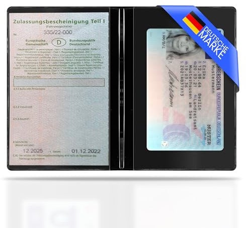 Creative Fox Fahrzeugschein Hülle für KFZ Schein mit praktischen 2 Fächern | robuste Fahrzeugschein Mappe, praktische Zulassungsschein Hülle mit Platz für den Führerschein | Made in Germany