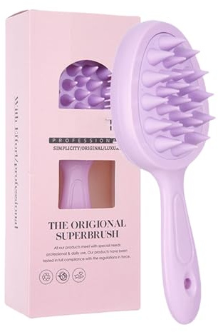 Weiches Körperpeeling mit langem Griff Kopfhautmassagegerät für Haare 2 in 1 Badebürste und Shampoo für Frauen Männer Geschenke Körper Scrubber Silikon