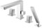 Wannenrandarmatur Fliesenrandarmatur 6081C - Design 4-Loch-Badewannenarmatur