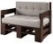 sunnypillow Palettenmöbel Europaletten Indoor und Outdoor Lounge Gartenmöbel Holz Gartenmöbel Set Lounge Möbel Terrasse Balkon Loft Stil Paletten | Palisander Sofa 120 x 60 cm Höhe : 30 cm